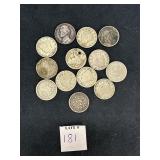 (13) V NICKELS AND BUFFALO NICKELS