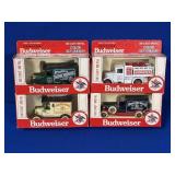 (4) 1979 BUDWEISER DIE-CAST METAL TRUCKS IN BOX