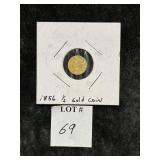 1856 CALIFORNIA GOLD 1/2