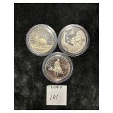 1986-S, 1995-S & 2018-S COMMEMORATIVE PROOF HALF