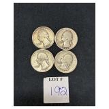 1934, (2) 1935 & 1948 WASHINGTON QUARTERS