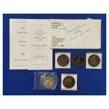 (5) JOHNSTOWN COMMEMORATIVE MEDALS INCLUDING (2)