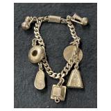 STERLING SILVER CHARM BRACELET 16.90G