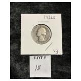 1932 WASHINGTON SILVER QUARTER