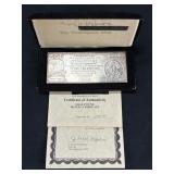 ONE-HALF POUND OF .999 FINE SILVER $500 BILL W/COA