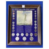 FRAMED U.S. COINS OF THE 20TH CENTURY