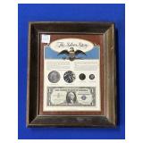 FRAMED "THE SILVER STORY" : 1901 MORGAN DOLLAR,