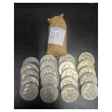 FULL ROLL FRANKLIN SILVER HALF DOLLARS