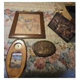 BUCK/DEER DECORATIONS: WALL ART, CLOCK, RESIN
