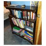 WOODEN BOOKSHELF AND CONTENTS (BOOKS INCLUDED)