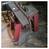 RED WOODEN STAND WITH PLANER