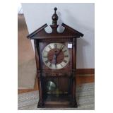 THREE STAN 31 DAY WALL CLOCK MADE IN KOREA W/KEY