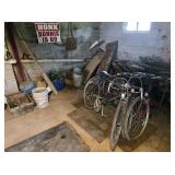 CONTENTS BACK LEFT GARAGE AREA: SCWINN BIKE, HUFFY