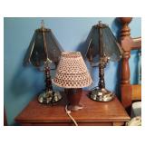 (2) TOUCH LAMPS & CERAMIC STYLE TABLE LAMP