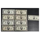 (8) TEN DOLLAR BILLS & (1) TWENTY DOLLAR BILL