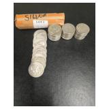 FULL ROLL WASHINGTON SILVER QUARTERS MIXED YEARS