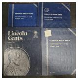 (4) PARTIAL LINCOLN HEAD CENT COLLECTOR BOOKS