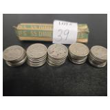 FULL ROLL MIXED SILVER DIMES VARIOUS YEARS