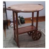 WOODEN DROP LEAF STYLE ACCENT TABLE