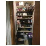 CONTENTS OF MUD ROOM CLOSET: CROCK POTS, WRAPPING