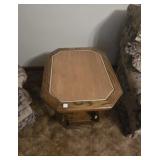 WOODEN ACCENT TABLE WITH BOTTOM DRAWER