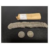 FULL ROLL BUFFALO NICKELS (ALL DATED/NOT WORN)