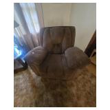 OVERSIZED ROCKING/RECLINER CHAIR CHOCOLATE BROWN