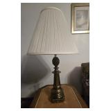 (PAIR) BRASS COLORED TABLE LAMPS APPROX 31"