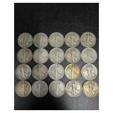 FULL ROLL WALKING LIBERTY HALF DOLLARS