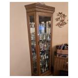 OAK CORNER CUPBOARD APPROX 30" X 24" X 76"