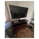 LG 50" FLAT SCREEN TELEVISION WITH REMOTE, GLASS