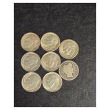 (8) MIXED SILVER DIMES VARIOUS YEARS