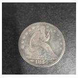 1854 SEATED LIBERTY HALF DOLLAR