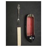 MADE IN KOREA SHOE, HAND CARVED PURE IVORY NEEDLE