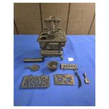 CAST IRON STOVE APPROX 5' X 4'