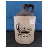'DRINKING' STONE JUG APPROX 9'