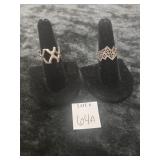 7.94G (2) STERLING SILVER RINGS: SIZE 7