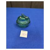 MINI GREEN BUNNY ON A BASKET APPROX 2.25'