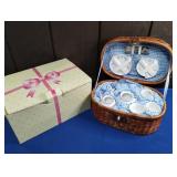 CHILDREN'S PICNIC BASKET WITH TEA SET