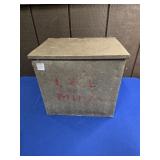 I.X.L. MILK CRATE/BOX APPROX 12.5' X 11.5'