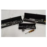 (3) RATCHET/SOCKET SETS: 1/4', 3/8',1/2' DRIVE
