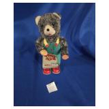 JAPAN MADE WIND UP BEAR WITH BOOK (WINDS BUT