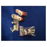 CELLULOID STYLE REINDEER WITH SLEIGH, GLOSSER