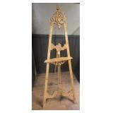 WOODEN CARVED ART DECO TRI-POD EASEL APPROX 75'