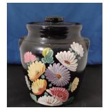 HAND PAINTED POTTERY COOKIE JAR MARKED RANSBURG PA