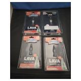 (4) WORLD'S SMALLEST LAVA LAMPS (2 APPEAR LEAKING)
