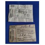 1924 & 1932 RESIDENT CITIZEN'S FISHING LICENSES