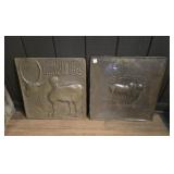 (2) VINTAGE COPPER/BRASS RELIEF WALL PLAQUES