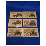 (6) LISTIE PA FIRE COMPANY FESTIVAL DASH PLAQUES