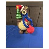 WOODEN DECORATIVE CHRISTMAS BEAR APPROX 18'